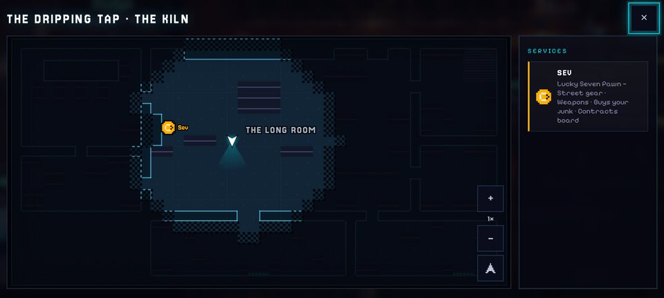 The city map: Every vendor, quest and safehouse on one map.
