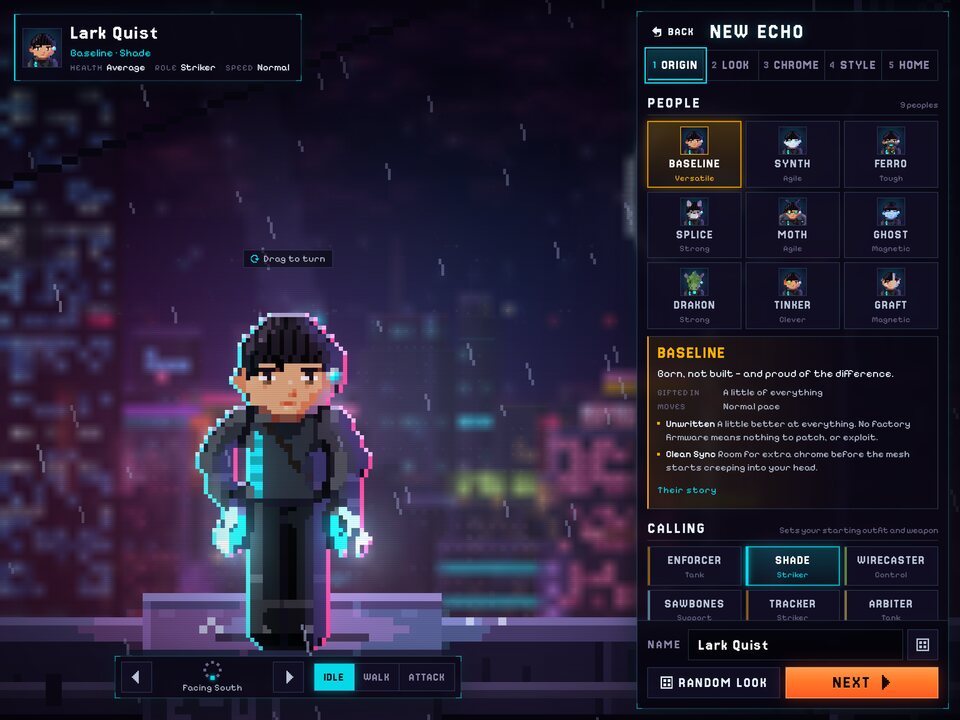 Character creator: Twelve callings, nine peoples, and every choice drawn on your hero.