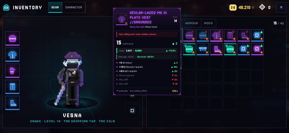 Loot and Power: Loot that tells a story, and Power tells you what's better.