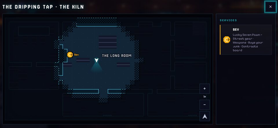 The city map: Every vendor, quest and safehouse on one map.